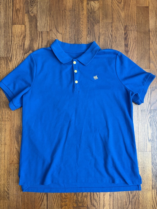 Joan Rivers Tops - Joan Rivers Cotton Pique Polo Shirt Navy Bumblebee Collared Women's Size Medium